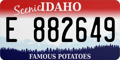 ID license plate E882649