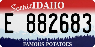 ID license plate E882683