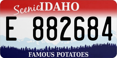 ID license plate E882684