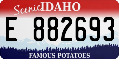 ID license plate E882693