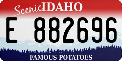 ID license plate E882696