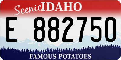 ID license plate E882750