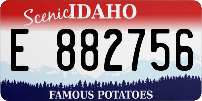 ID license plate E882756