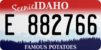 ID license plate E882766