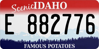 ID license plate E882776