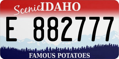 ID license plate E882777