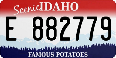 ID license plate E882779