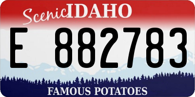 ID license plate E882783