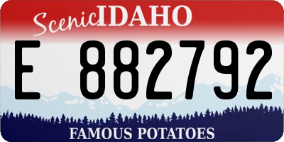 ID license plate E882792