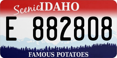 ID license plate E882808