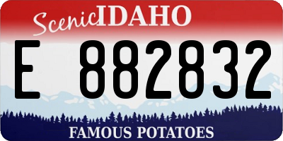 ID license plate E882832