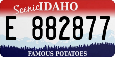 ID license plate E882877