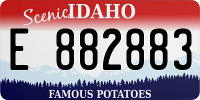 ID license plate E882883