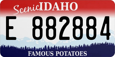 ID license plate E882884