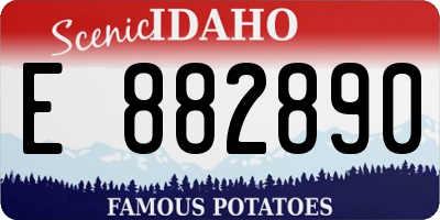 ID license plate E882890