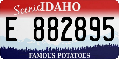 ID license plate E882895