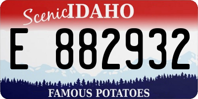 ID license plate E882932