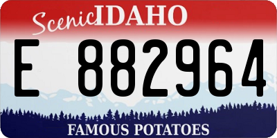 ID license plate E882964