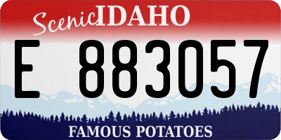 ID license plate E883057