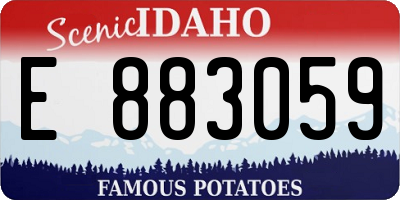 ID license plate E883059