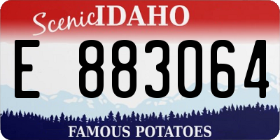 ID license plate E883064