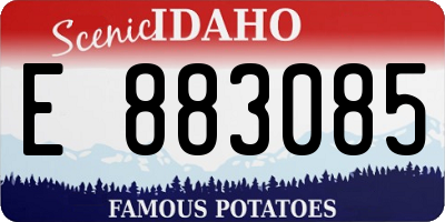 ID license plate E883085