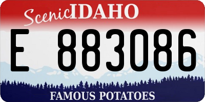 ID license plate E883086