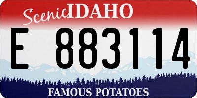 ID license plate E883114