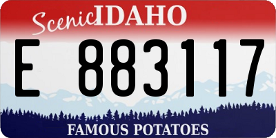 ID license plate E883117