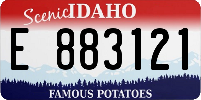 ID license plate E883121