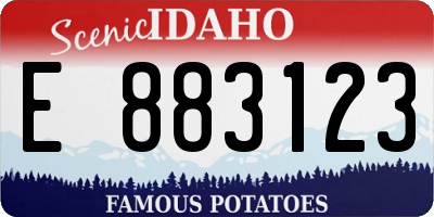 ID license plate E883123