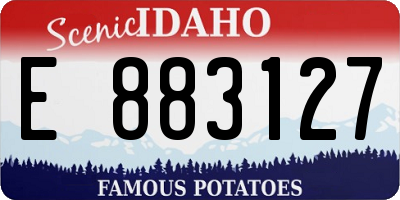 ID license plate E883127