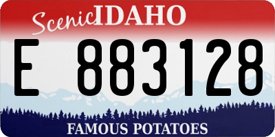 ID license plate E883128