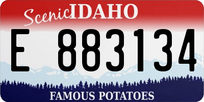 ID license plate E883134