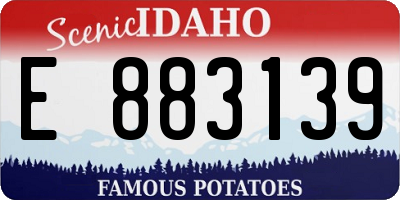 ID license plate E883139