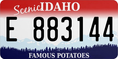 ID license plate E883144