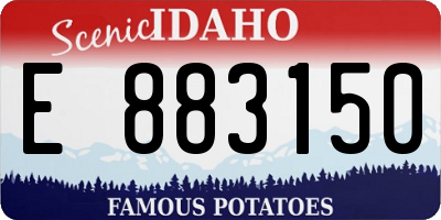 ID license plate E883150