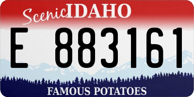 ID license plate E883161