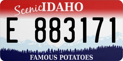 ID license plate E883171