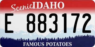 ID license plate E883172