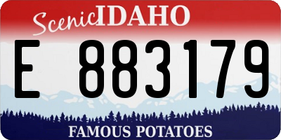 ID license plate E883179