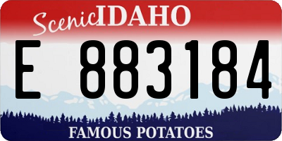 ID license plate E883184