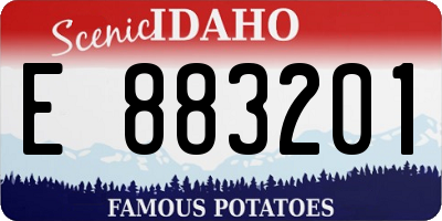 ID license plate E883201
