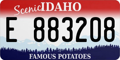 ID license plate E883208