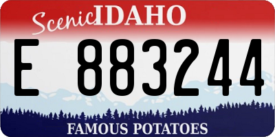 ID license plate E883244