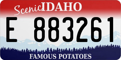 ID license plate E883261