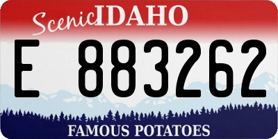 ID license plate E883262