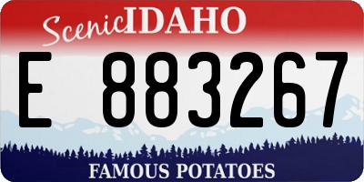 ID license plate E883267