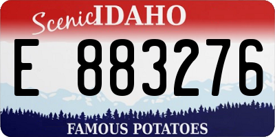 ID license plate E883276