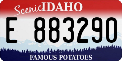 ID license plate E883290
